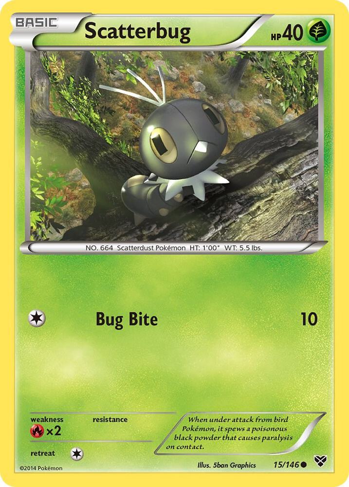 Scatterbug 15/146 card from XY Base Set