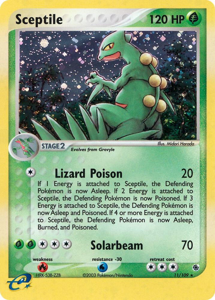 Sceptile 11/109 card from Ruby and Sapphire
