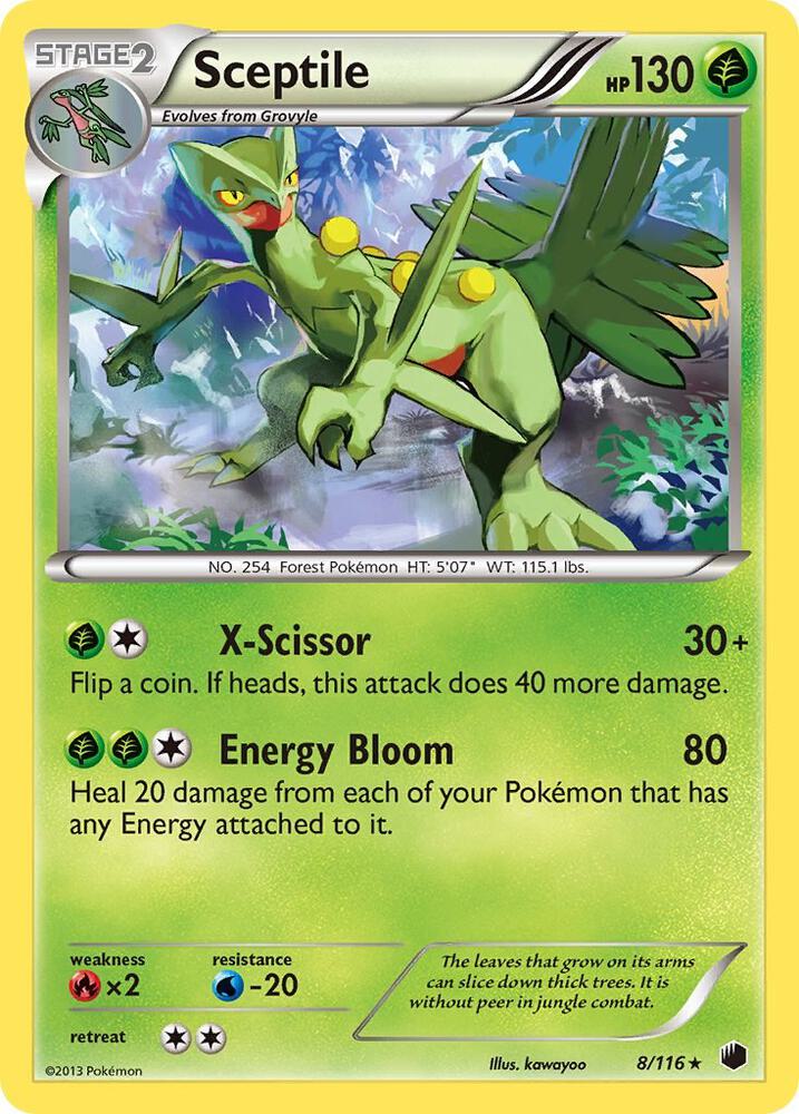 Sceptile 8/116 card from Plasma Freeze