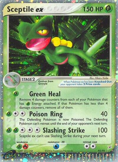 Sceptile ex 93/95 card from Team Magma vs Team Aqua