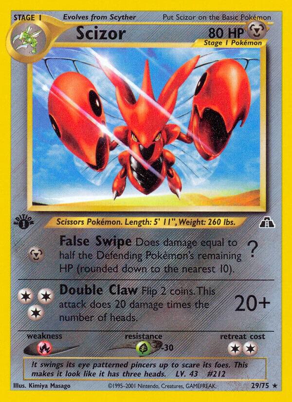 Scizor (29) 29/75 card from Neo Discovery