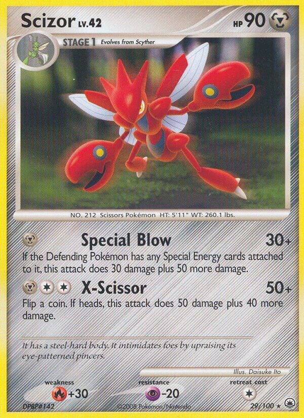 Scizor 29/100 card from Majestic Dawn
