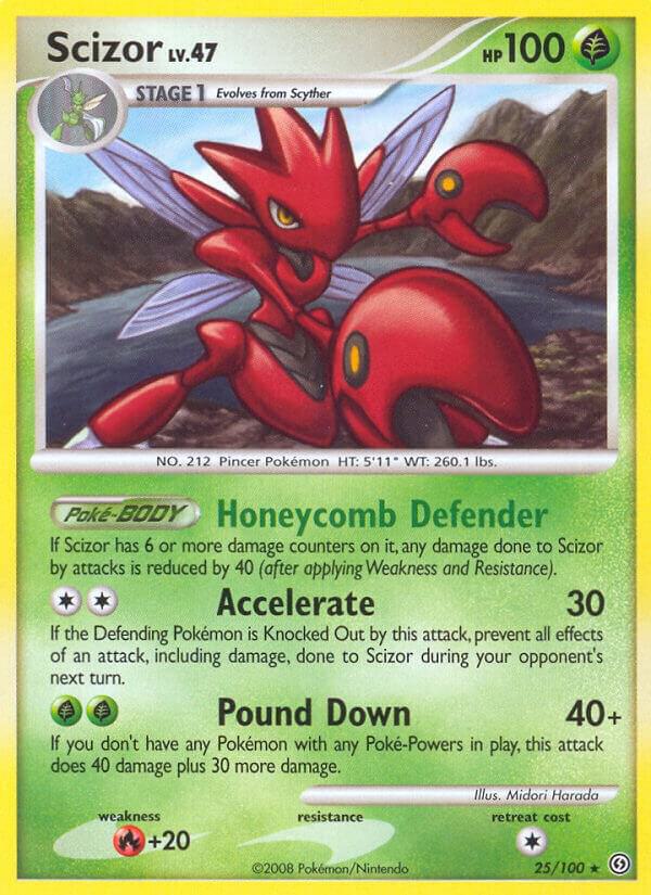 Scizor 25/100 card from Stormfront