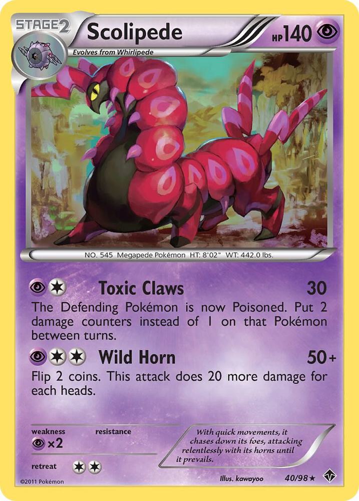 Scolipede 40/98 card from Emerging Powers
