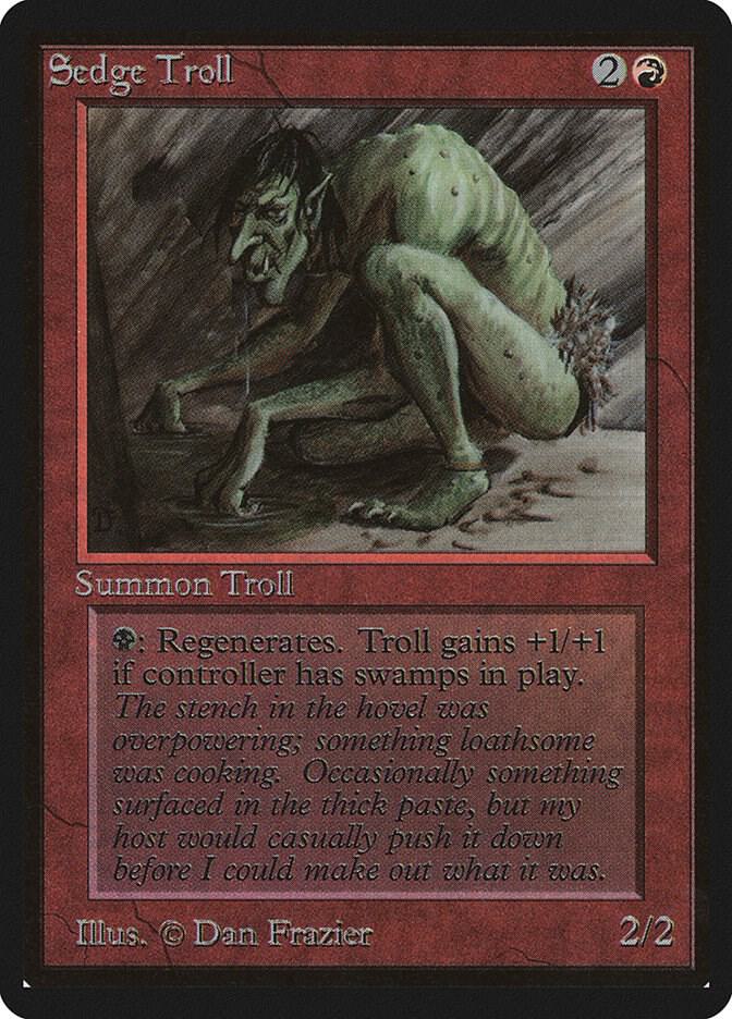 Sedge Troll card from Beta Edition