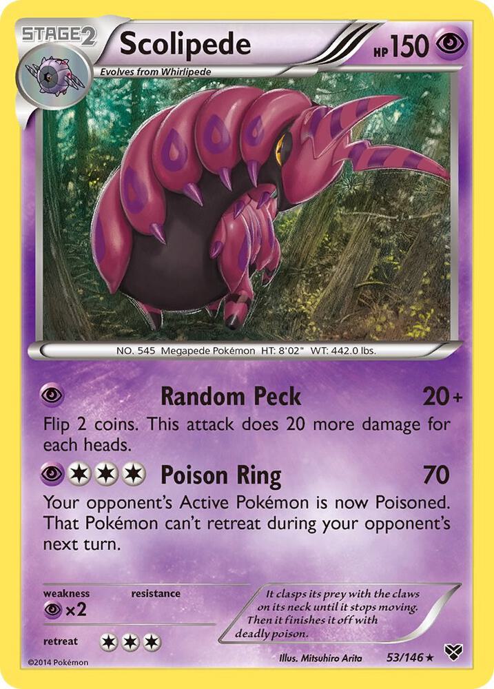 Scolipede 53/146 card from XY Base Set