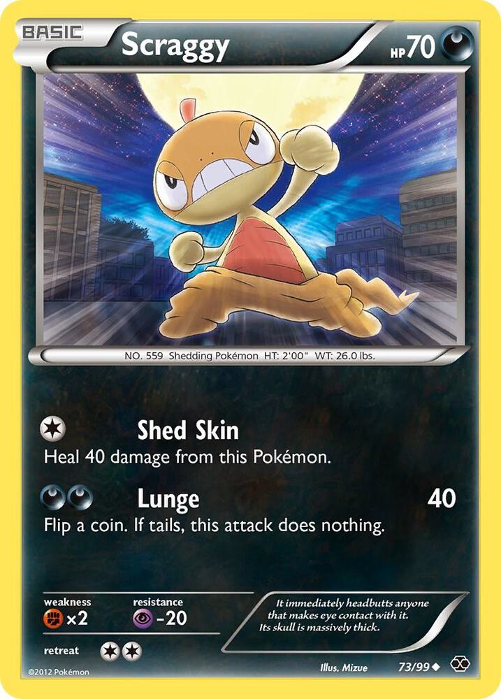 Scraggy 73/99 card from Next Destinies