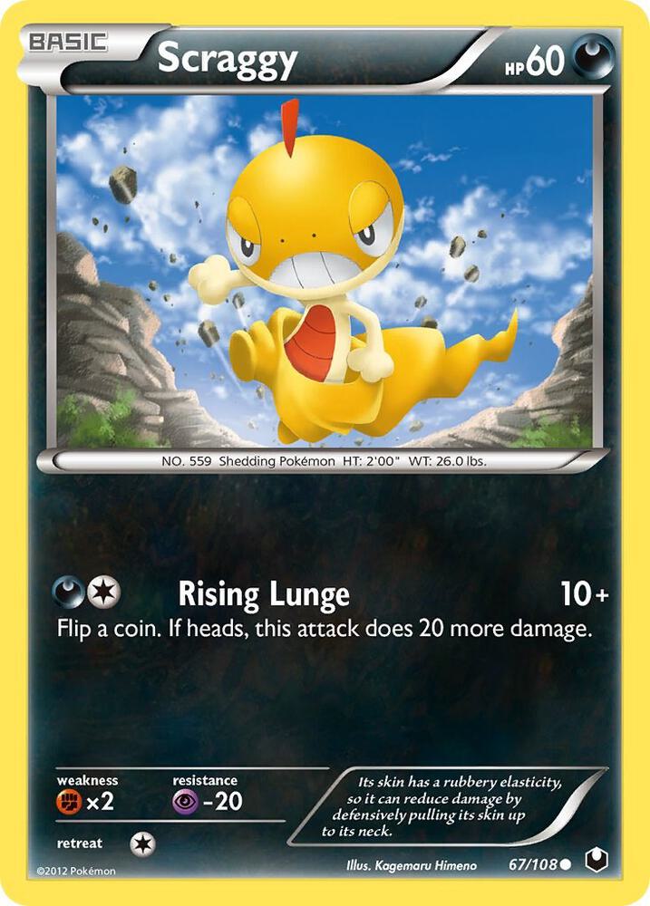 Scraggy 67/108 card from Dark Explorers