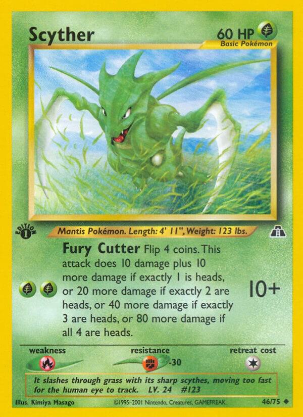 Scyther 46/75 card from Neo Discovery