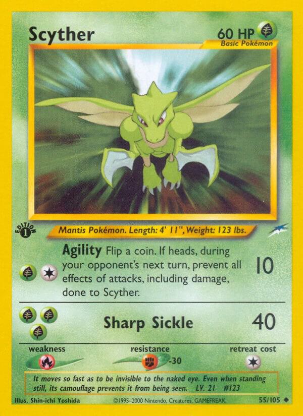 Scyther 055/105 card from Neo Destiny