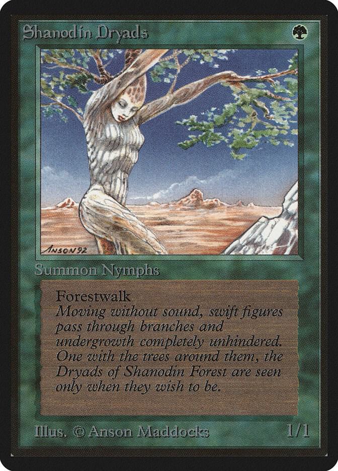 Shanodin Dryads card from Beta Edition