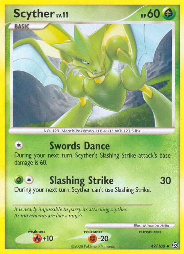 Scyther 49/100 card from Stormfront