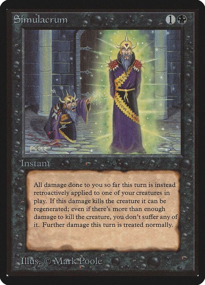 Simulacrum card from Beta Edition