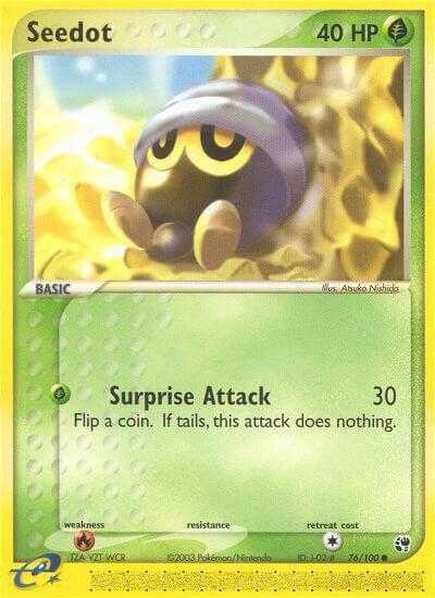 Seedot 76/100 card from Sandstorm