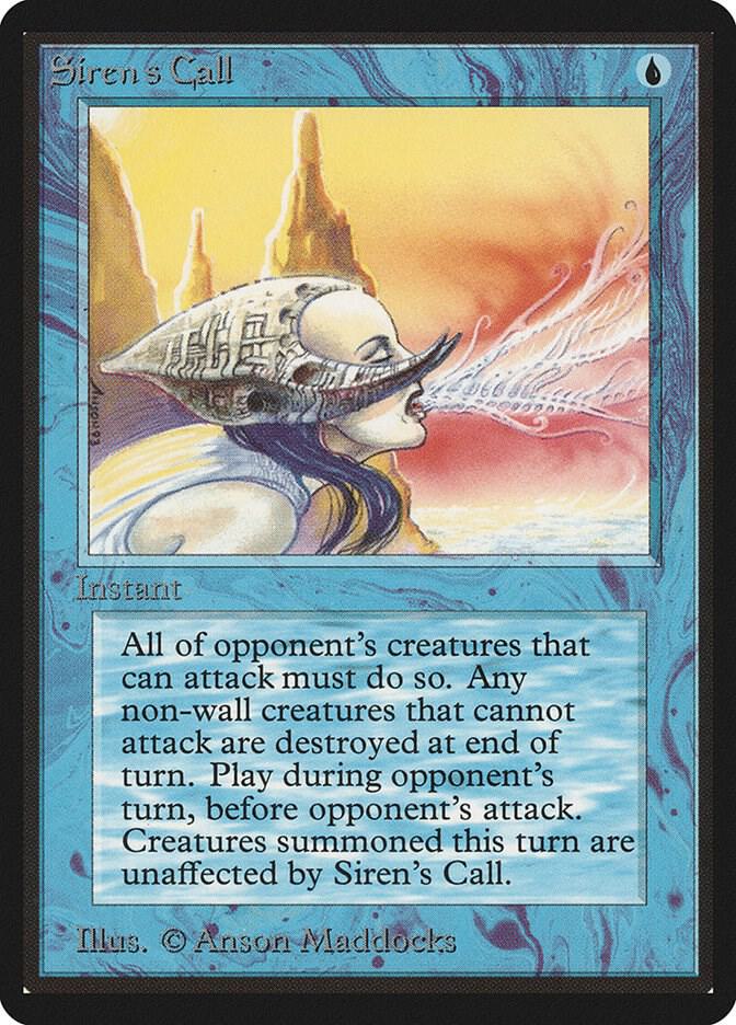 Siren's Call card from Beta Edition