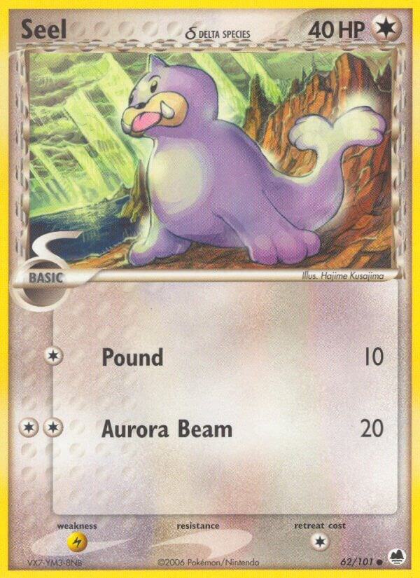 Seel (Delta Species) 62/101 card from Dragon Frontiers