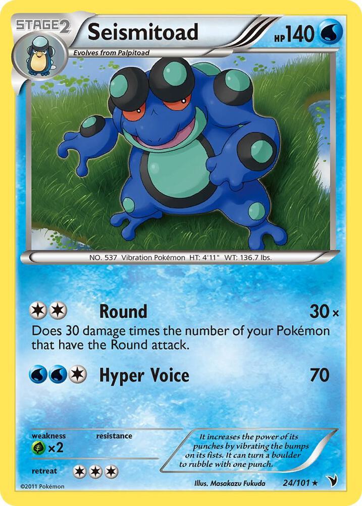 Seismitoad 24/101 card from Noble Victories