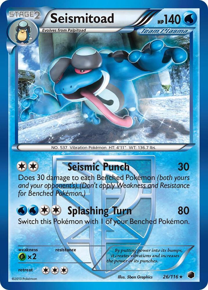 Seismitoad (Team Plasma) 26/116 card from Plasma Freeze