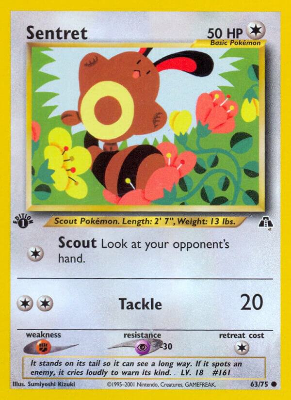 Sentret 63/75 card from Neo Discovery