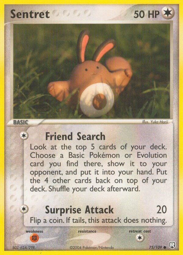 Sentret 75/109 card from Team Rocket Returns