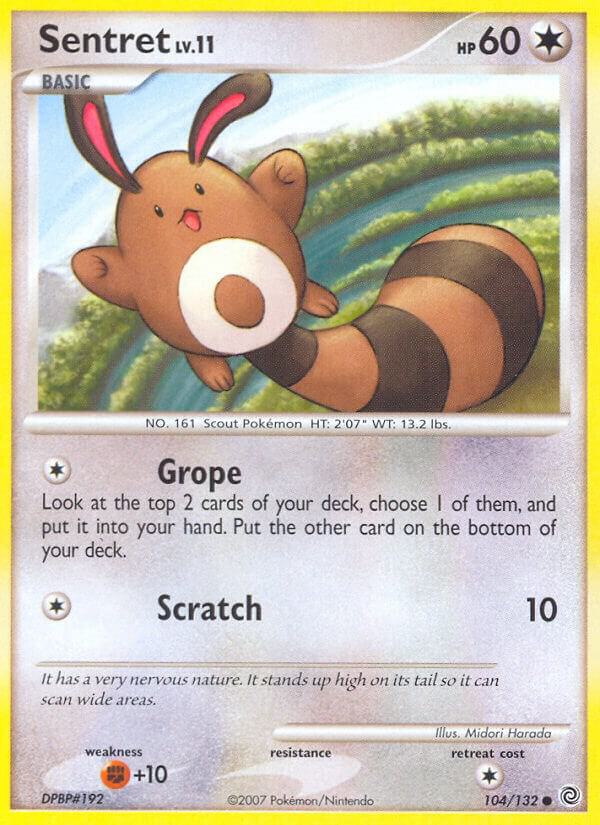 Sentret 104/132 card from Secret Wonders