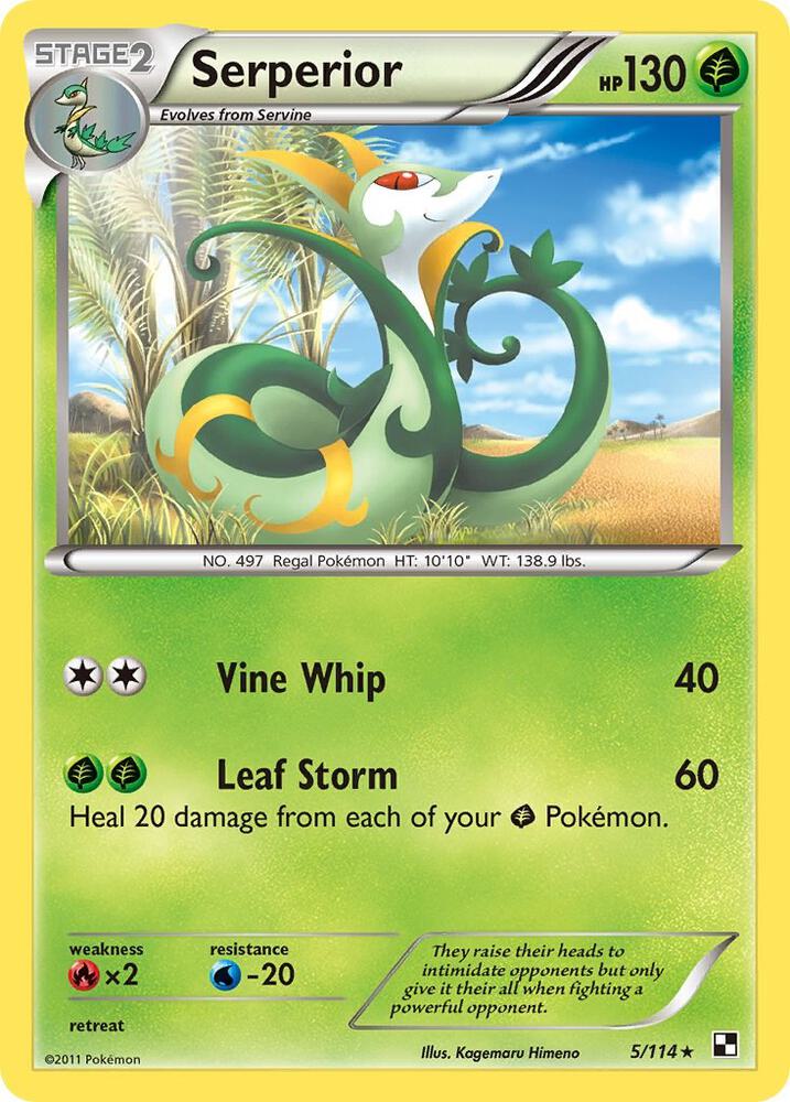 Serperior (5) 5/114 card from Black and White