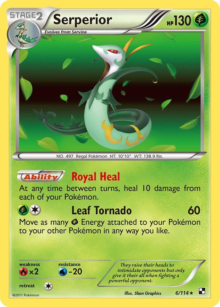 Serperior (6) 6/114 card from Black and White