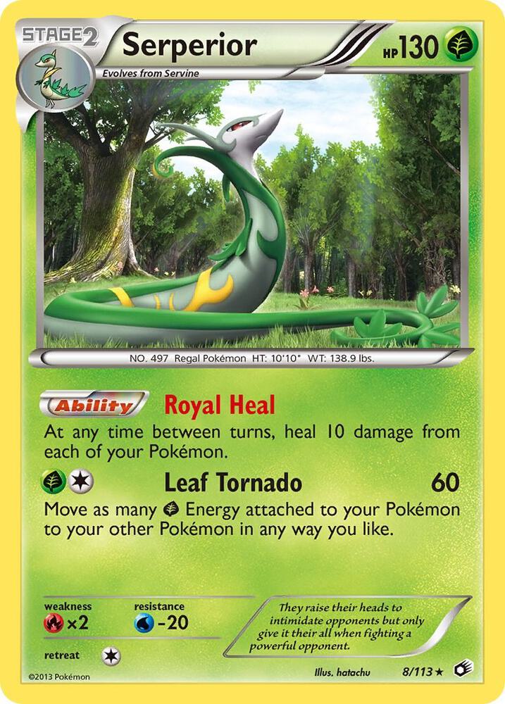 Serperior 8/113 card from Legendary Treasures