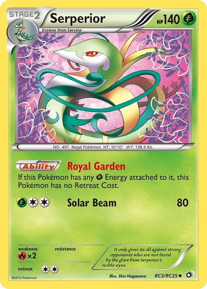 Serperior RC3/RC25 card from Legendary Treasures: Radiant Collection