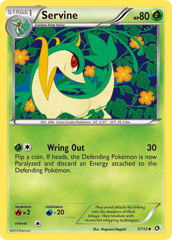 Servine 7/113 card from Legendary Treasures