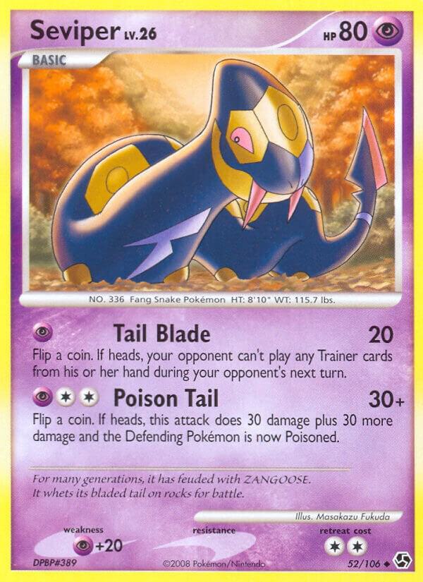 Seviper 52/106 card from Great Encounters