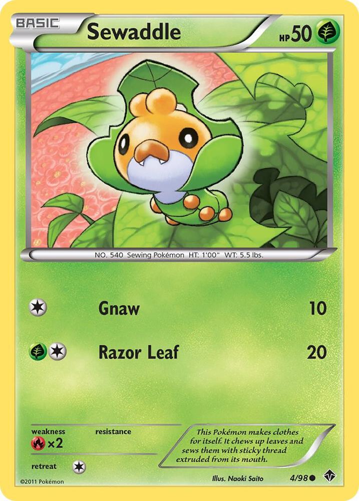 Sewaddle (4) 4/98 card from Emerging Powers