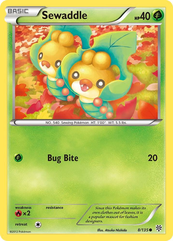 Sewaddle 8/135 card from Plasma Storm