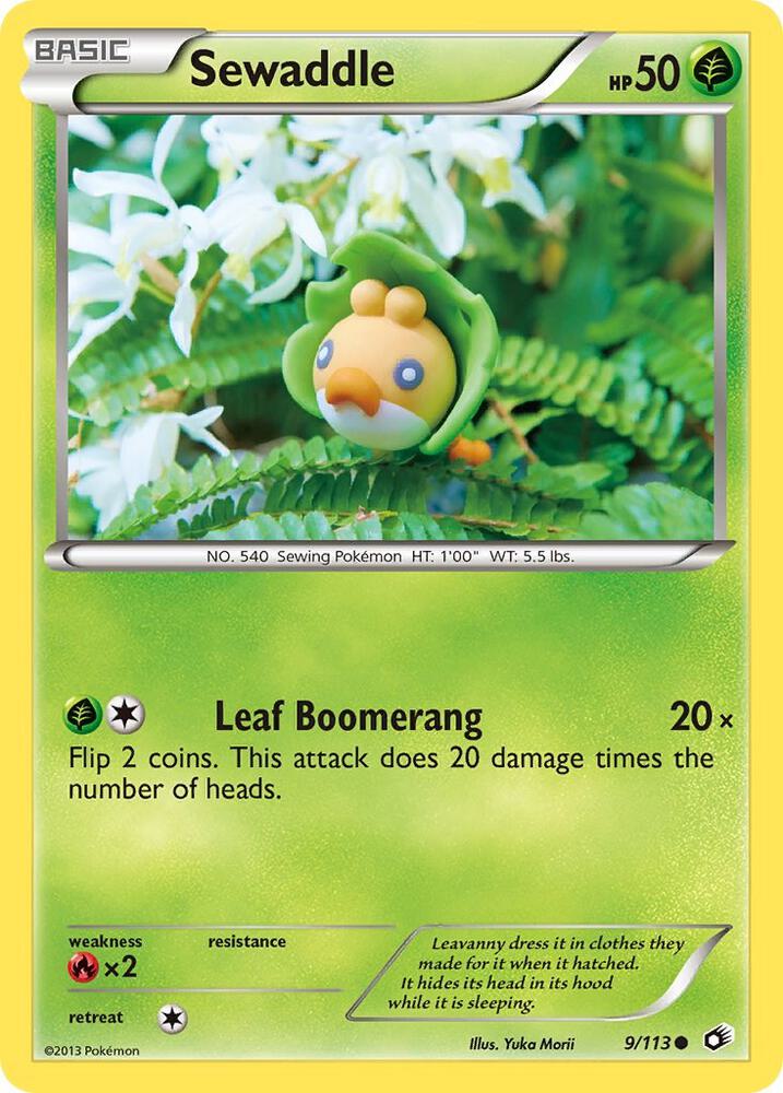 Sewaddle (9) 9/113 card from Legendary Treasures