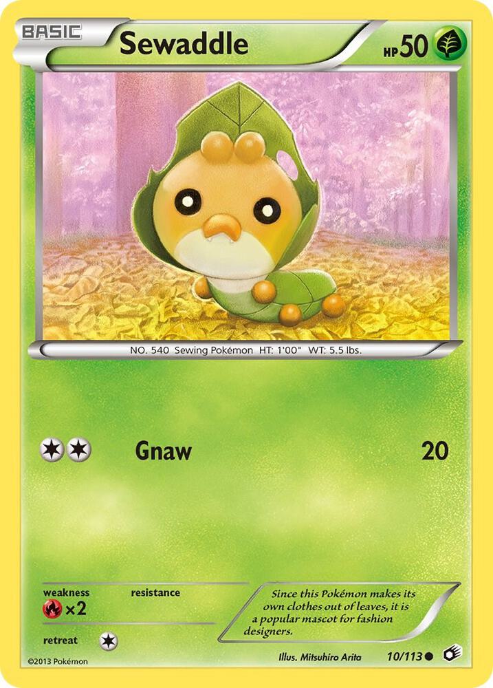 Sewaddle (10) 10/113 card from Legendary Treasures