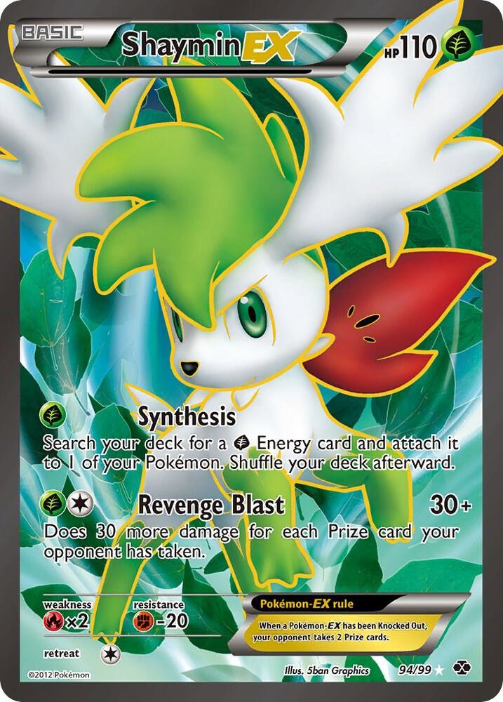 Shaymin EX (94 Full Art) 94/99 card from Next Destinies