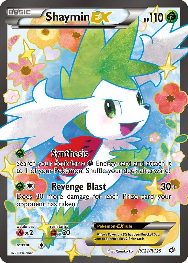 Shaymin EX (Full Art) RC21/RC25 card from Legendary Treasures: Radiant Collection