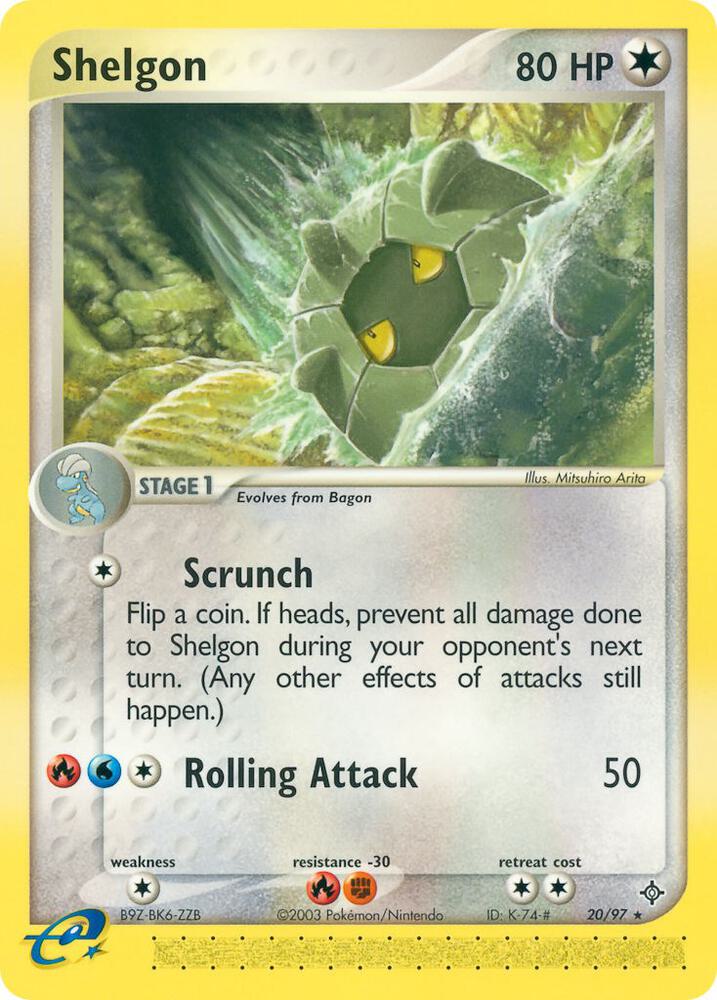Shelgon 20/97 card from Dragon