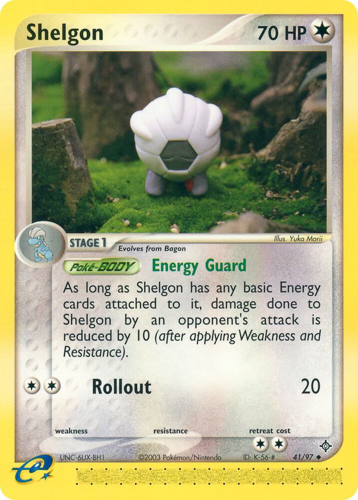 Shelgon 41/97 card from Dragon