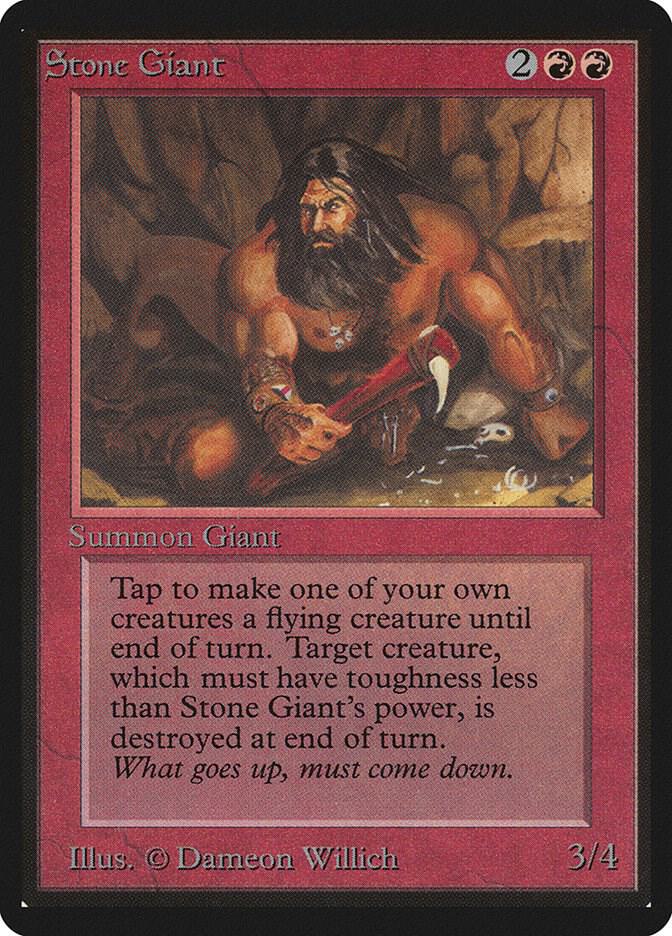 Stone Giant card from Beta Edition
