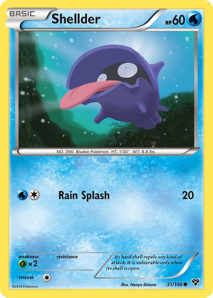 Shellder 31/146 card from XY Base Set
