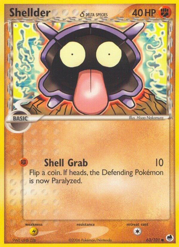 Shellder (Delta Species) 63/101 card from Dragon Frontiers