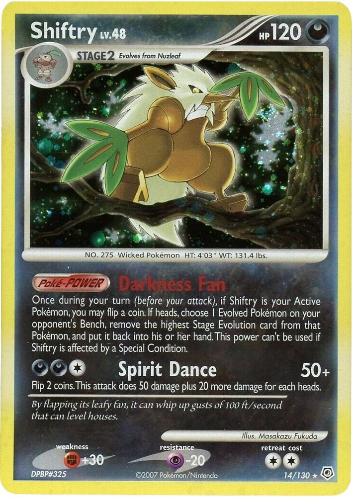 Shiftry 14/130 card from Diamond and Pearl