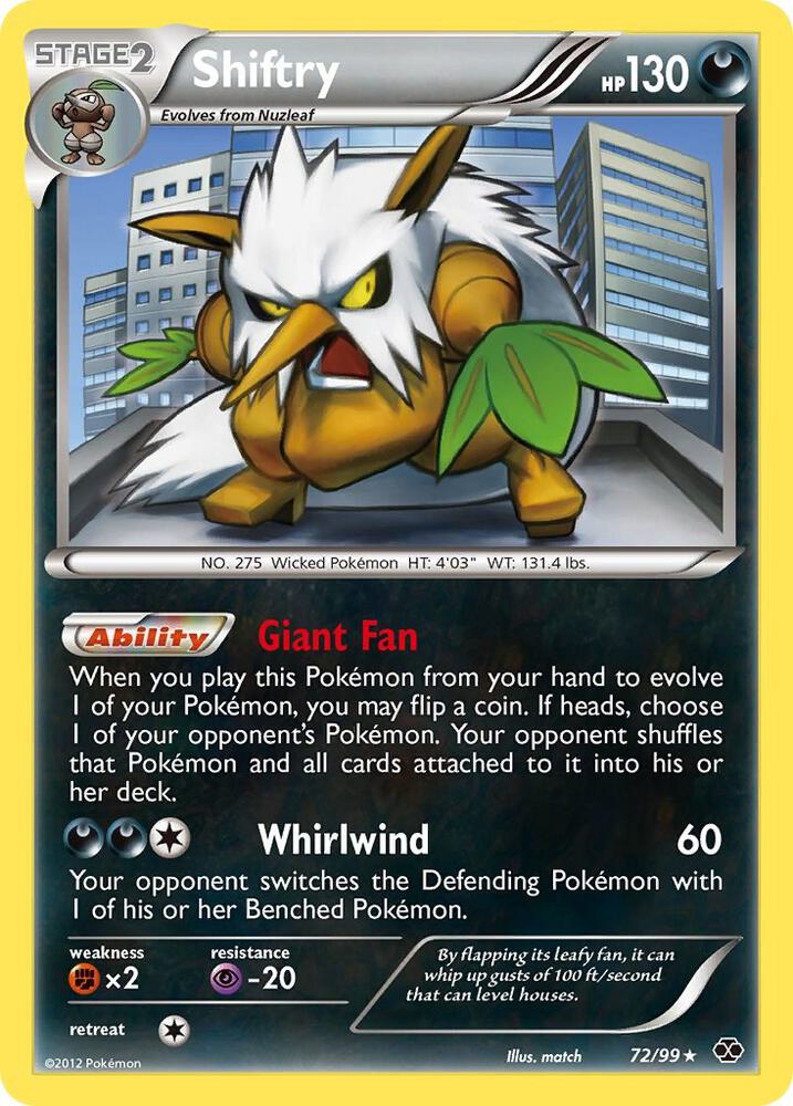 Shiftry 72/99 card from Next Destinies