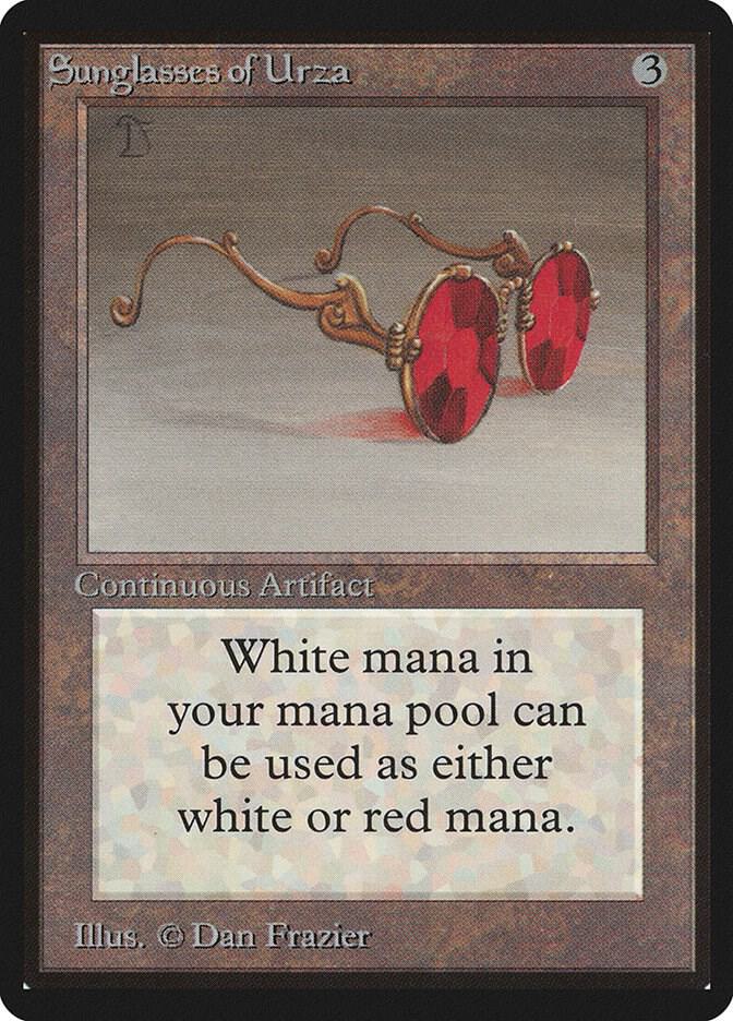 Sunglasses of Urza card from Beta Edition