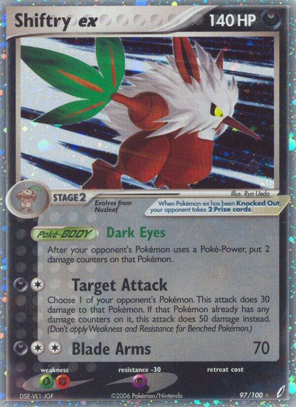 Shiftry ex 97/100 card from Crystal Guardians
