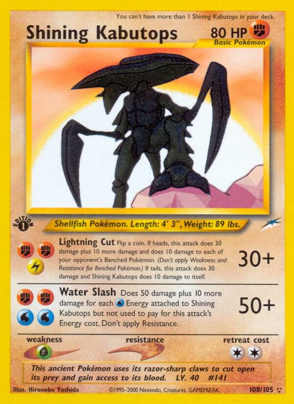 Shining Kabutops 108/105 card from Neo Destiny