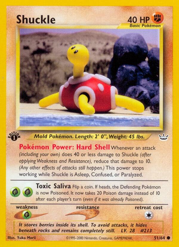 Shuckle 51/64 card from Neo Revelation