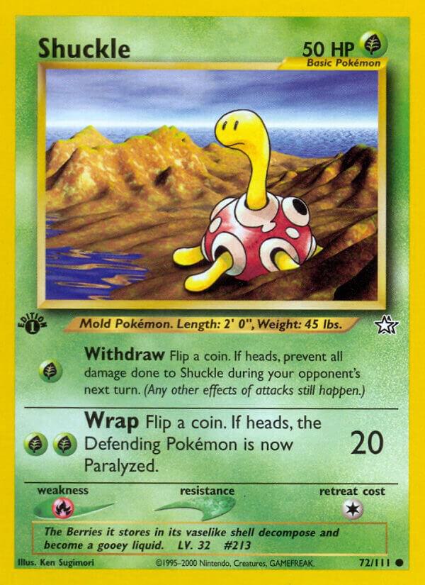 Shuckle 072/111 card from Neo Genesis