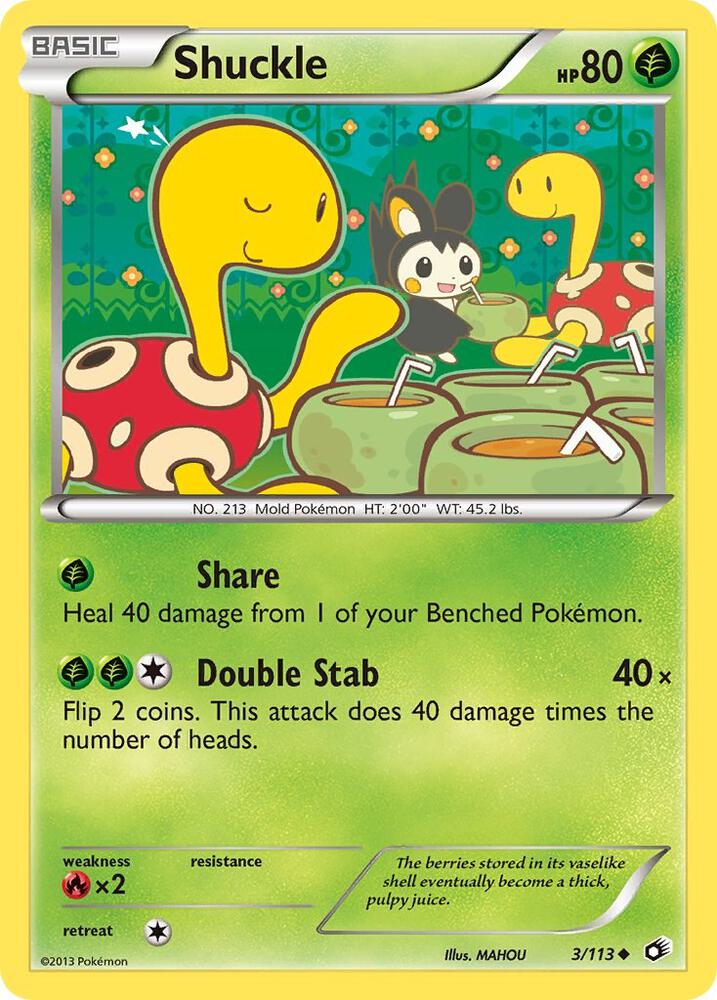 Shuckle 3/113 card from Legendary Treasures